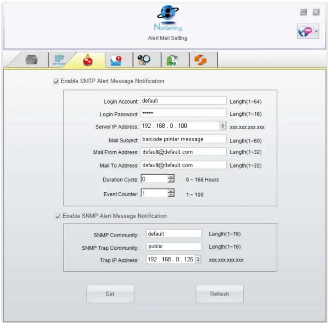 CITIZEN CL-S321 - Alert Mail Setting - 1