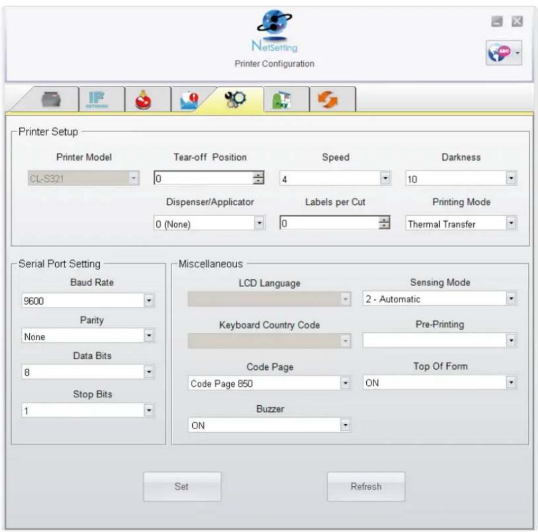 CITIZEN CL-S321 - Printer Configuration - 1