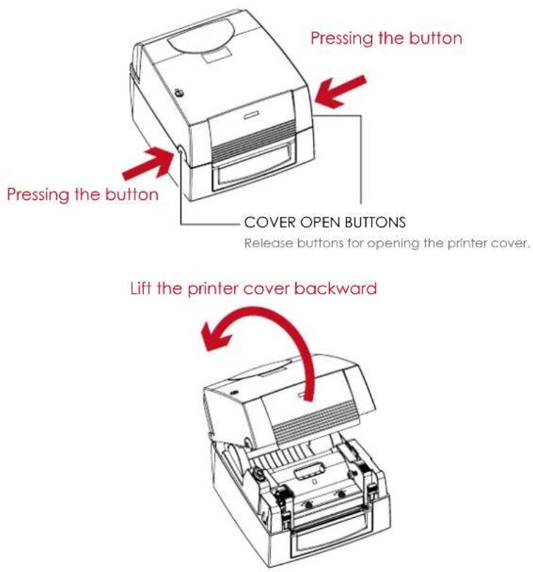 CITIZEN CL-S321 - Pressing The Cover Open Buttons - 1
