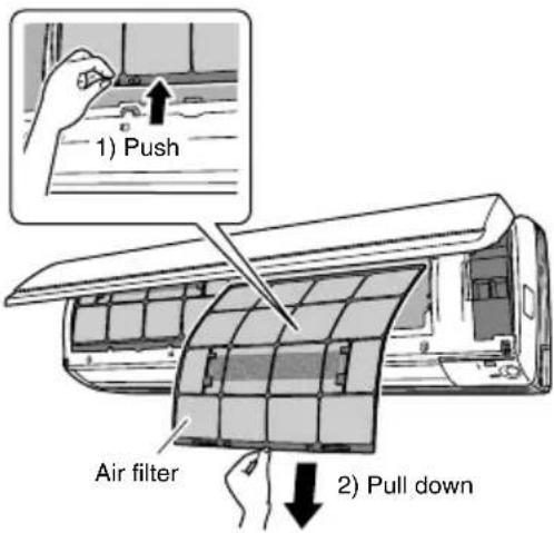 DAIKIN FTXS71GV1B - Pull out the air filters. - 1