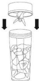 CUISINART CPB-300 - USING THE TRAVEL CUPSUSING THE BLENDEI - 1