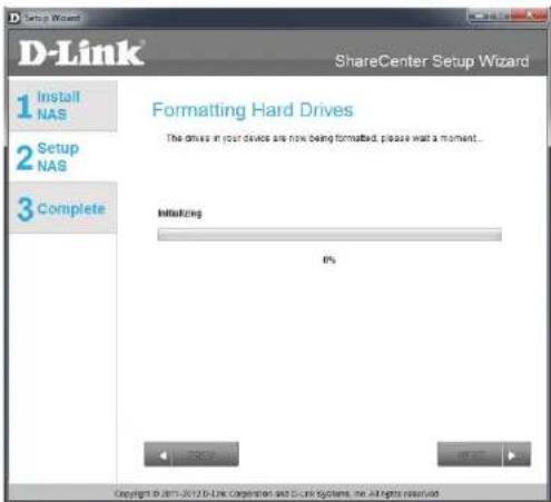 D-LINK DNS-320LW - Formatting Volumes - 2