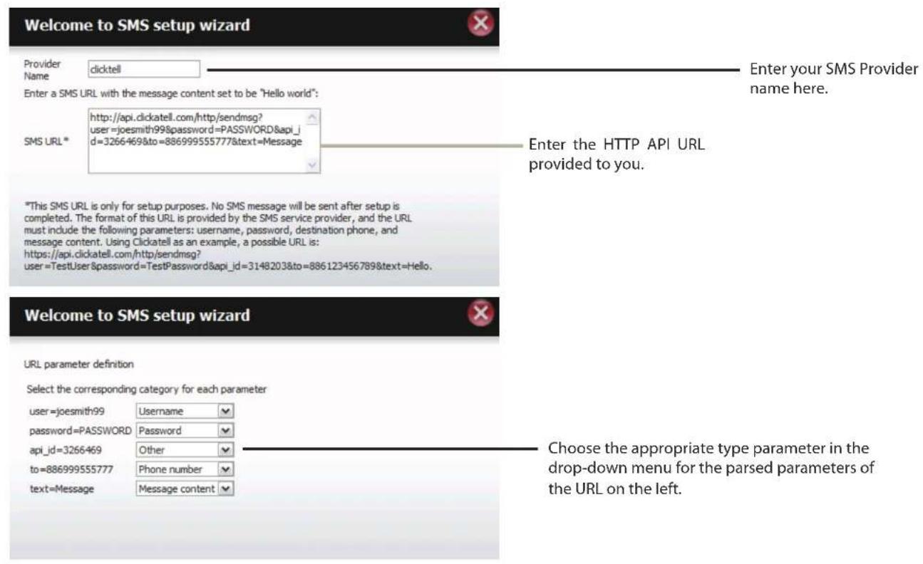 D-LINK DNS-320LW - Adding an SMS Service Provider - 1