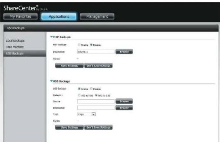 D-LINK DNS-320LW - USB Backups - 1