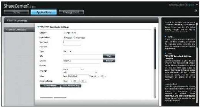 D-LINK DNS-320LW - FTP/HTTP Downloads - 1