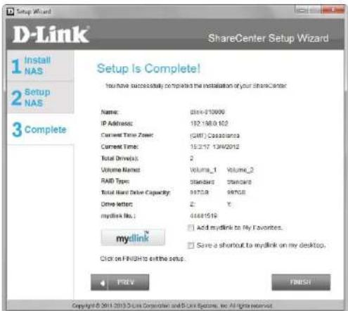 D-LINK DNS-320LW - Wizard Complete - 2