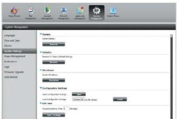 D-LINK DNS-320LW - System Settings - 1