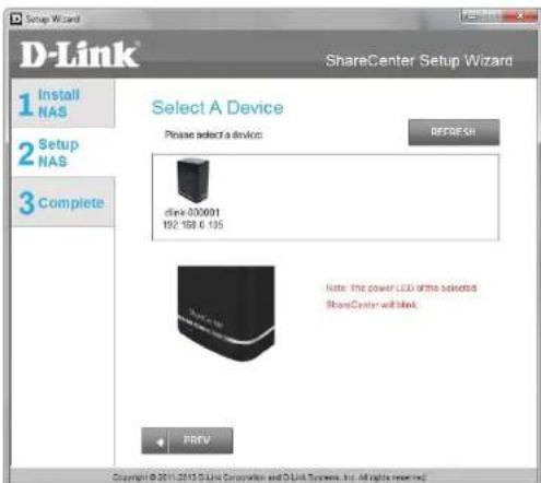 D-LINK DNS-320LW - Power and Device Selection - 2