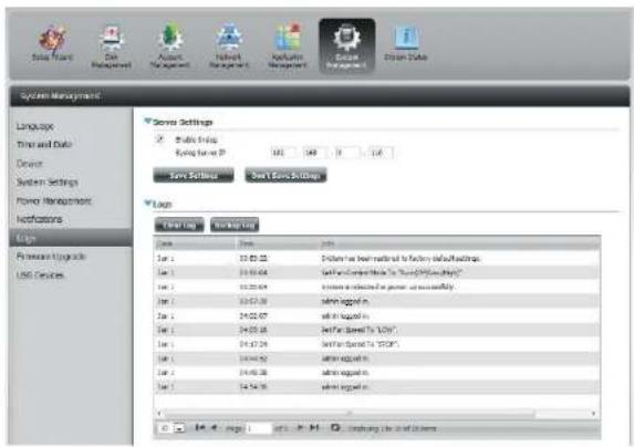 D-LINK DNS-320LW - Logs - 2