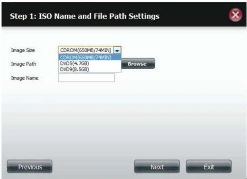 D-LINK DNS-320LW - ISO Name and File Path Settings - 1