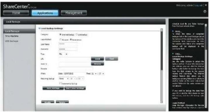 D-LINK DNS-320LW - Local Backups - 1
