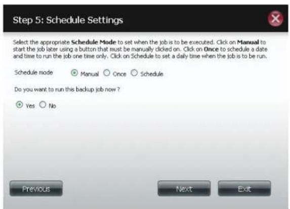 D-LINK DNS-320LW - Step 5: Schedule Settings - 2