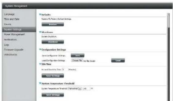 D-LINK DNS-320LW - System Settings - 2