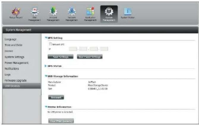 D-LINK DNS-320LW - Printer Information - 1