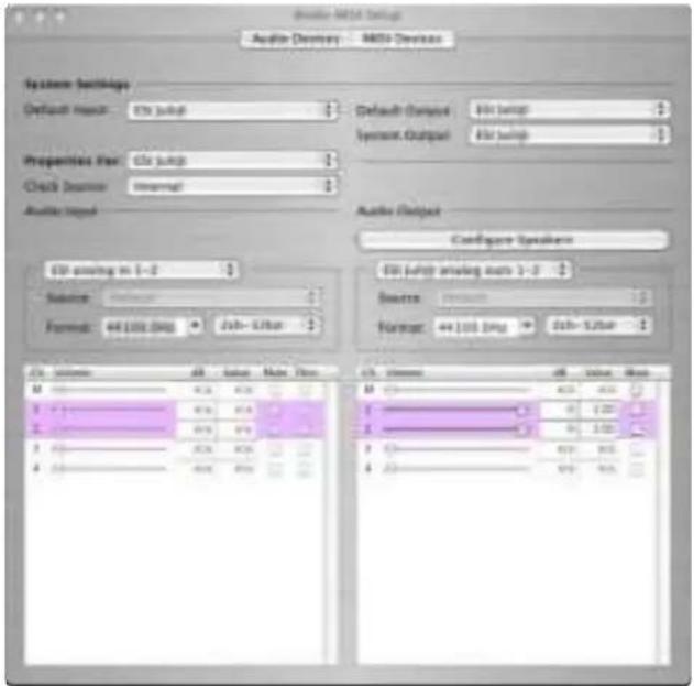 ESI Juli@ - Audio MIDI setup - 1