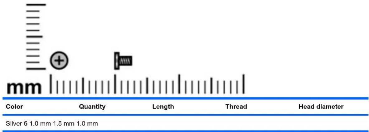 HP Mini 110-1190eo - Screw listing - 1