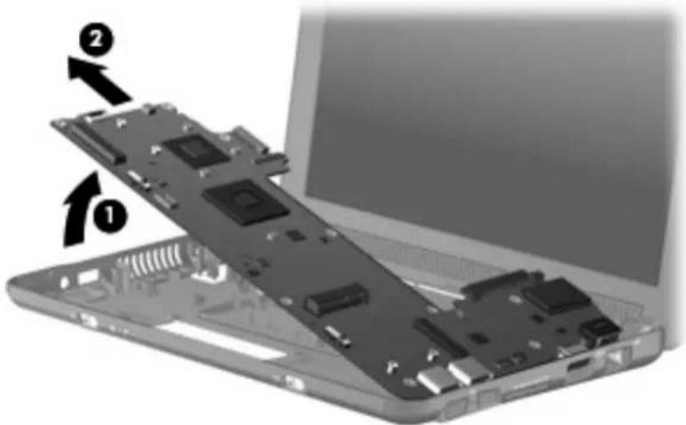 HP Mini 110-1190eo - Remove the heat sink assembly (2). - 8