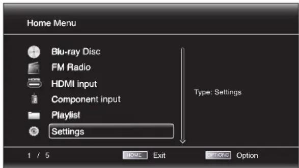 HARMAN KARDON BDS 670 - Home Menu - 1