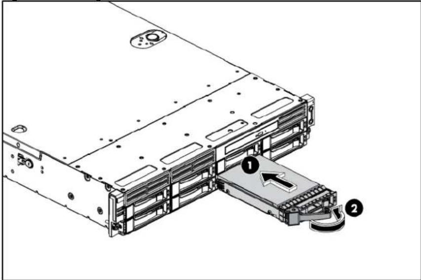 HP ProLiant DL180 G6 - To install the hard drive: - 3