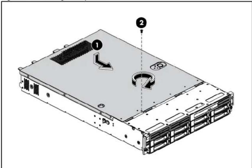 HP ProLiant DL180 G6 - To reinstall the top cover: - 1
