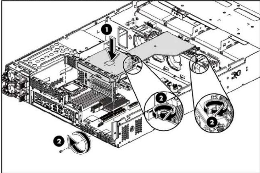 HP ProLiant DL180 G6 - To install the Optical Disc Drive PCI cage: - 4