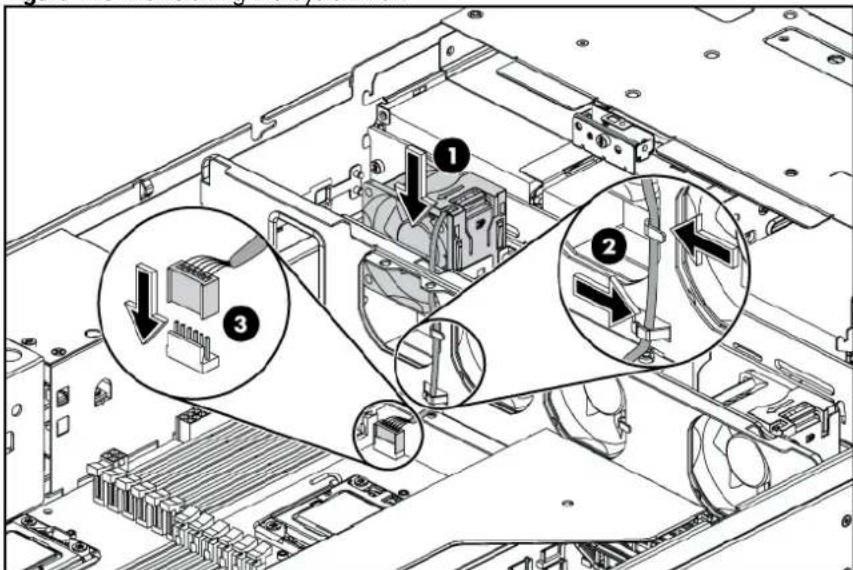HP ProLiant DL180 G6 - To reinstall the system fan: - 1