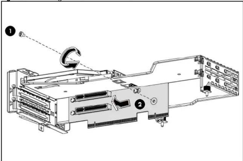 HP ProLiant DL180 G6 - To remove the PCIe riser card: - 2