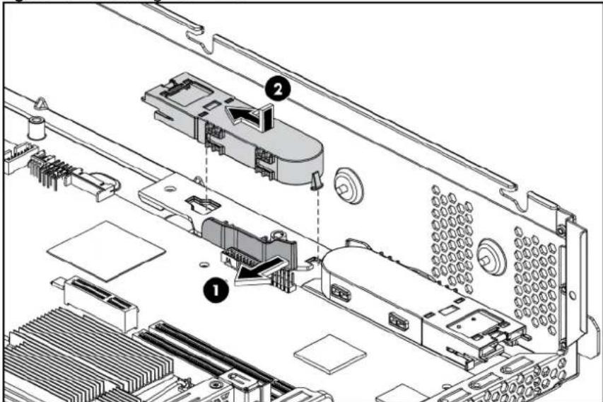 HP ProLiant DL180 G6 - To reinstall the BBWC: - 1