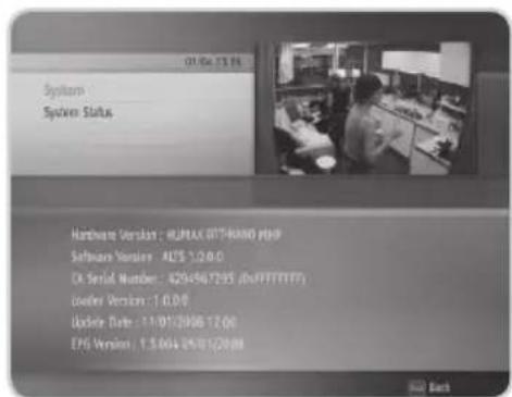 HUMAX DTT-nano - System Status - 1