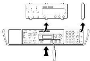 Diagram showing a device with labeled components and directional arrows indicating assembly or navigation.