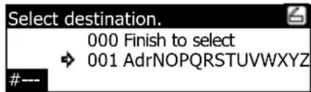 KYOCERA 181 SCAN - When selecting a destination (receiver) from the private address book: - 2
