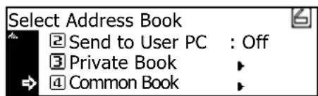 KYOCERA 181 SCAN - When selecting a destination (receiver) from the common address book: - 1