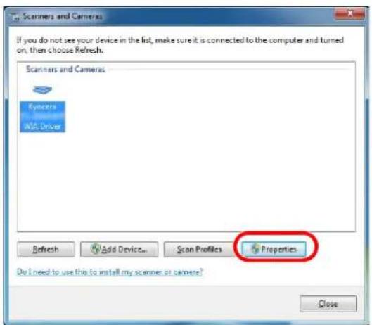 KYOCERA FS-3040MFP+/KL3 - Setting the WIA Driver (Windows Vista™, Windows® Server 2008 and Windows 7) - 1