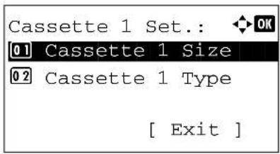 KYOCERA FS-3040MFP+/KL3 - Paper Size and Media Type Setup for Cassettes - 4