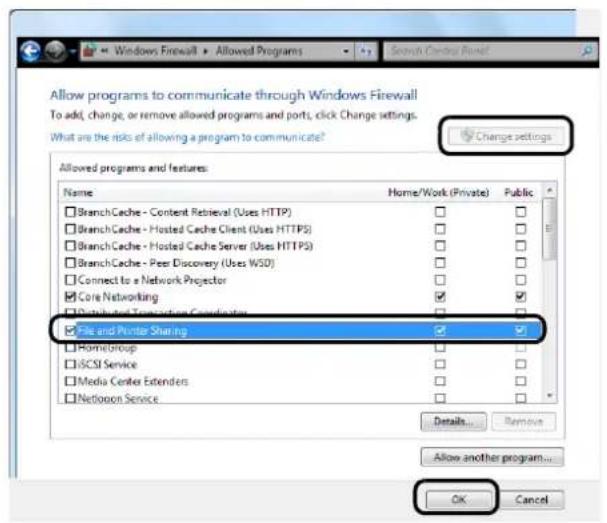 KYOCERA FS-3040MFP+/KL3 - Checking file and printer sharing - 2