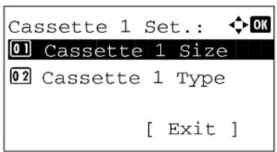 KYOCERA FS-3040MFP+/KL3 - Specifying Paper Size and Media Type for the Cassettes - 6