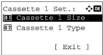 KYOCERA FS-3040MFP+/KL3 - Paper Size and Media Type Setup for Cassettes - 6