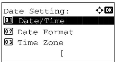 KYOCERA FS-3040MFP+/KL3 - Setting Date and Time - 5
