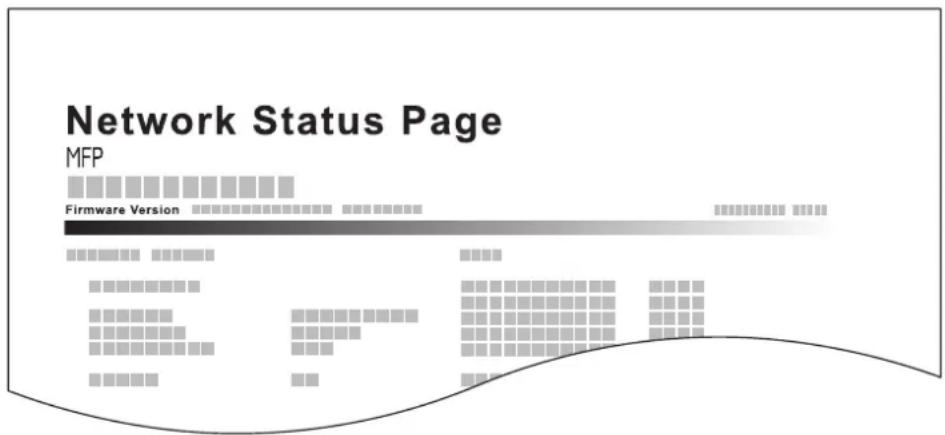 KYOCERA FS-3040MFP+/KL3 - Network Status Page - 1