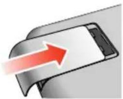 Illustration of a smartphone with a red arrow pointing to its screen (no text or symbols present)