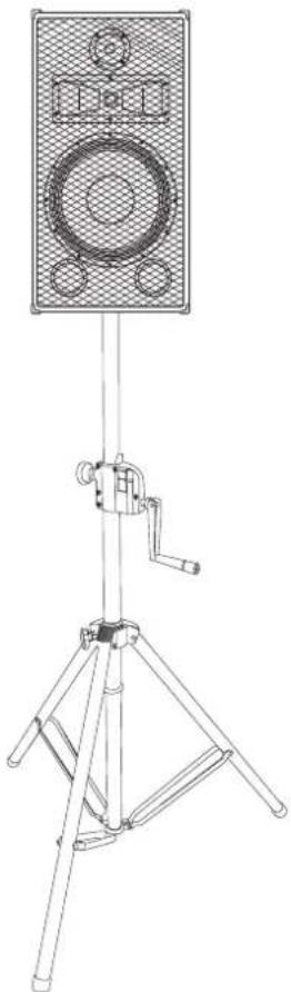 Omnitronic DX-822 - Installation on a stand or speaker stand - 1