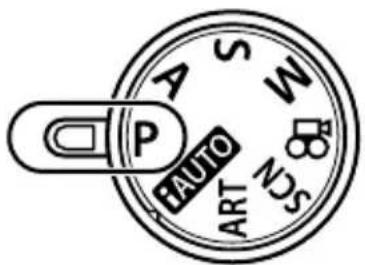 OLYMPUS PEN E-PL2 - Set the mode dial to P. - 1