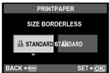 OLYMPUS PEN E-PL2 - Setting the print paper items - 1