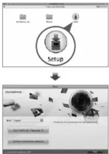 OLYMPUS PEN E-PL2 - Install OLYMPUS Viewer 2. - 1