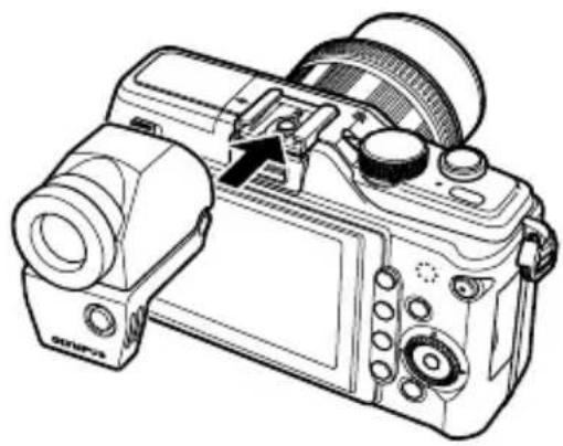 OLYMPUS PEN E-PL2 - Using electronic view fi nder (sold separately) - 1