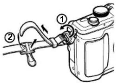 OLYMPUS PEN E-PL2 - Attaching the strap - 1