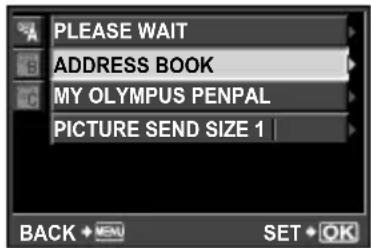 OLYMPUS PEN E-PL2 - Editing the address book - 1