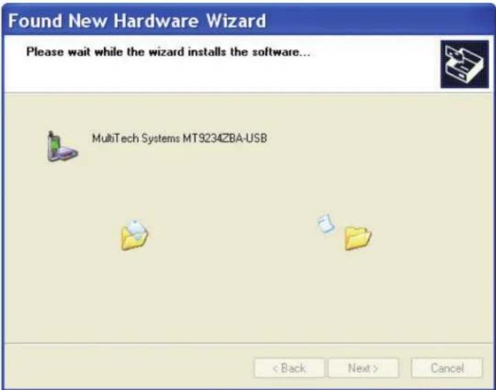 Multitech MultiModem ZBA - Part B for Windows Server 2008, XP, 2003: Installing the Modem - 7