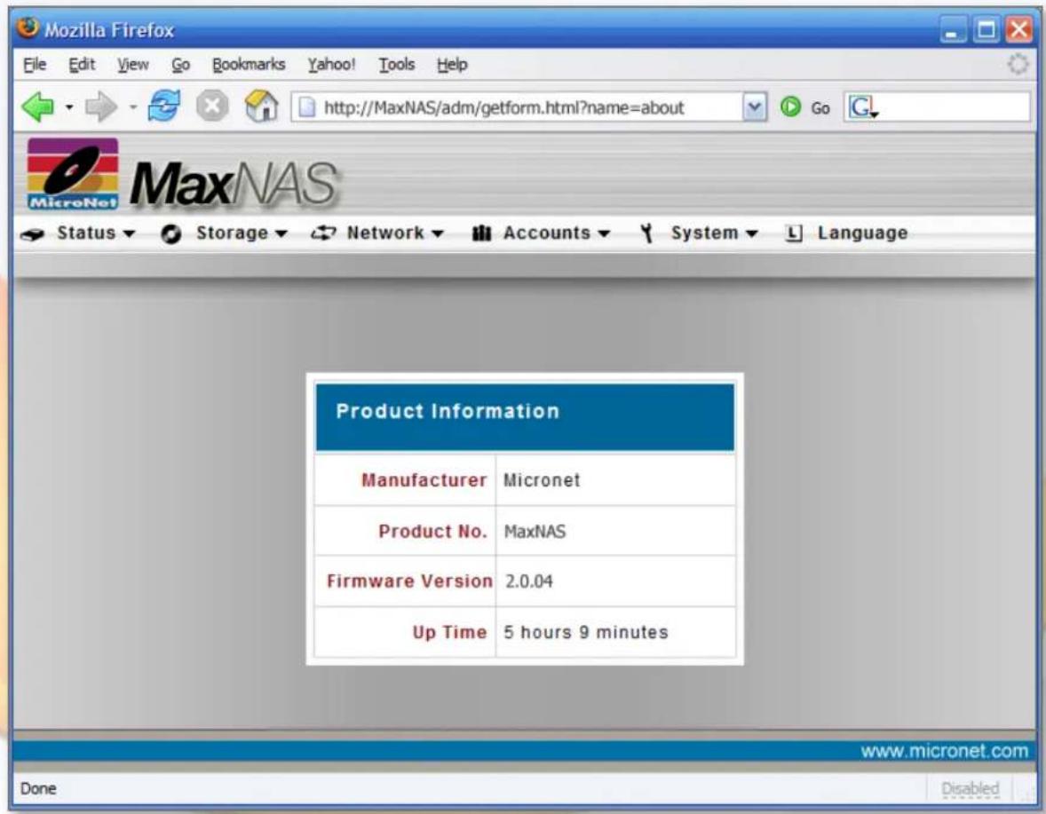 Micronet MaxNAS - Chapter 3- Administering the MaxNAS - 1