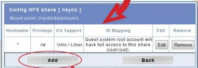 Micronet MaxNAS - NFS Configuration - 2